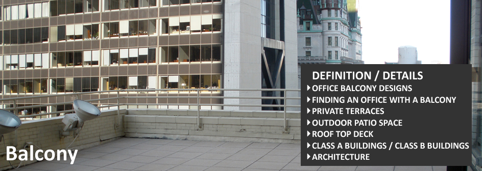 office balcony definition and image 