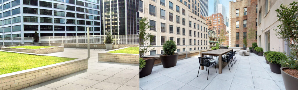 midtown Manhattan office spaces with balconies