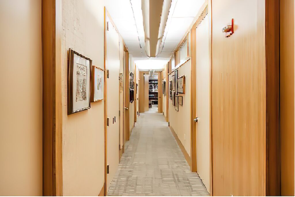 hallway through condo unit