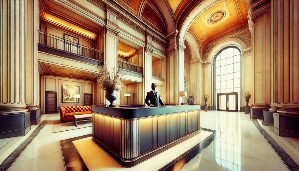 Attended Lobby concept art