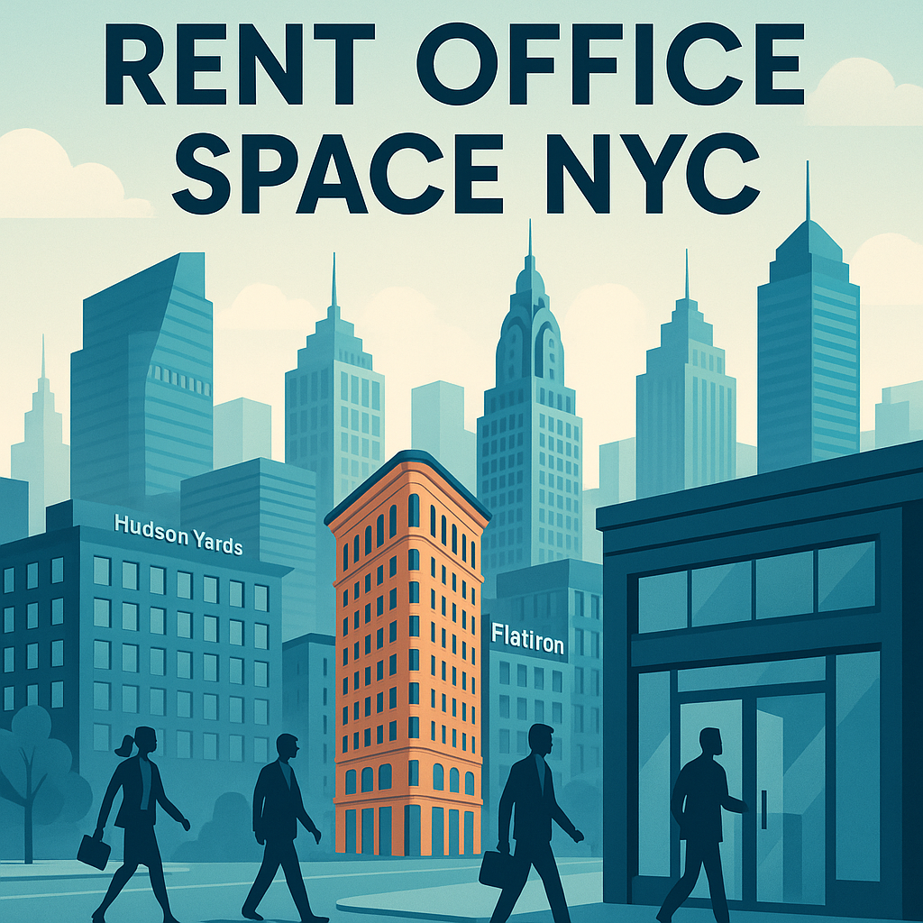 "Rent office space NYC – modern commercial buildings in Manhattan with office leasing options for startups and tech companies."