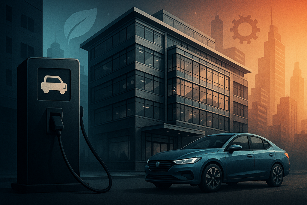 ev charging power stations office building amenity