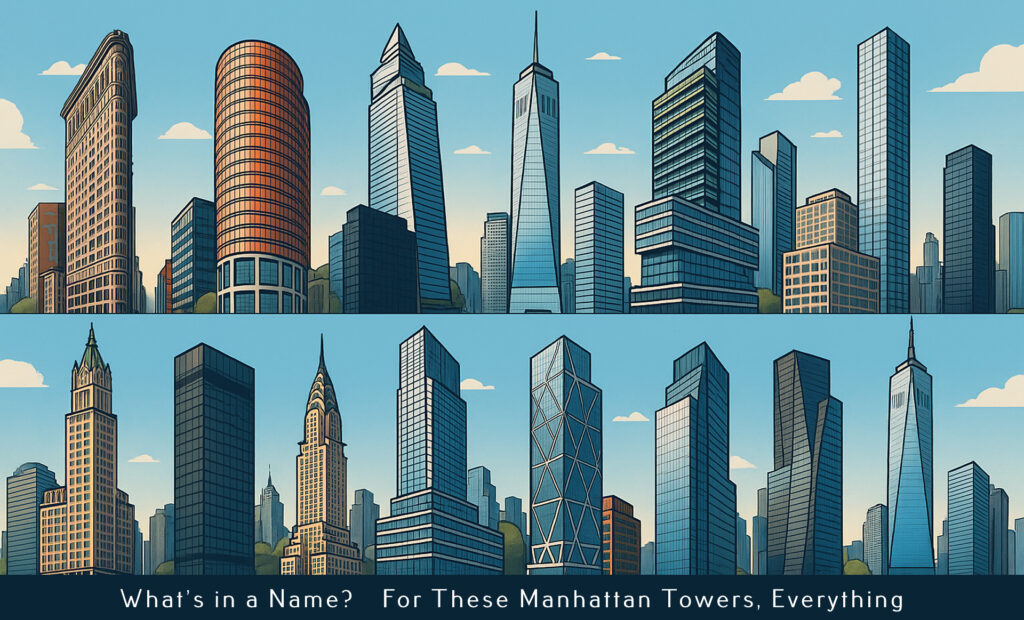 manhattan towers in the name footer