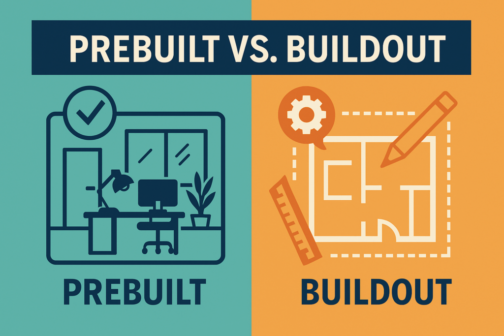 prebuilt vs buildout office space