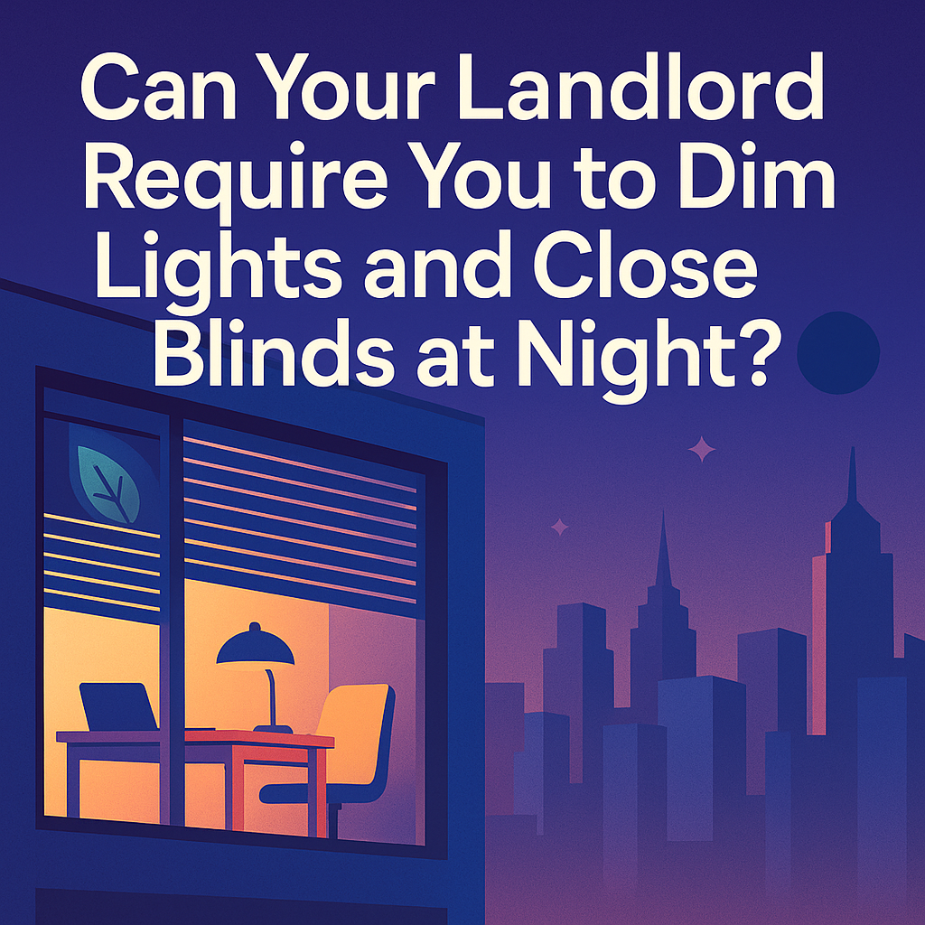 Do Leases Require Tenants to Close Blinds or Limit Lighting at Night