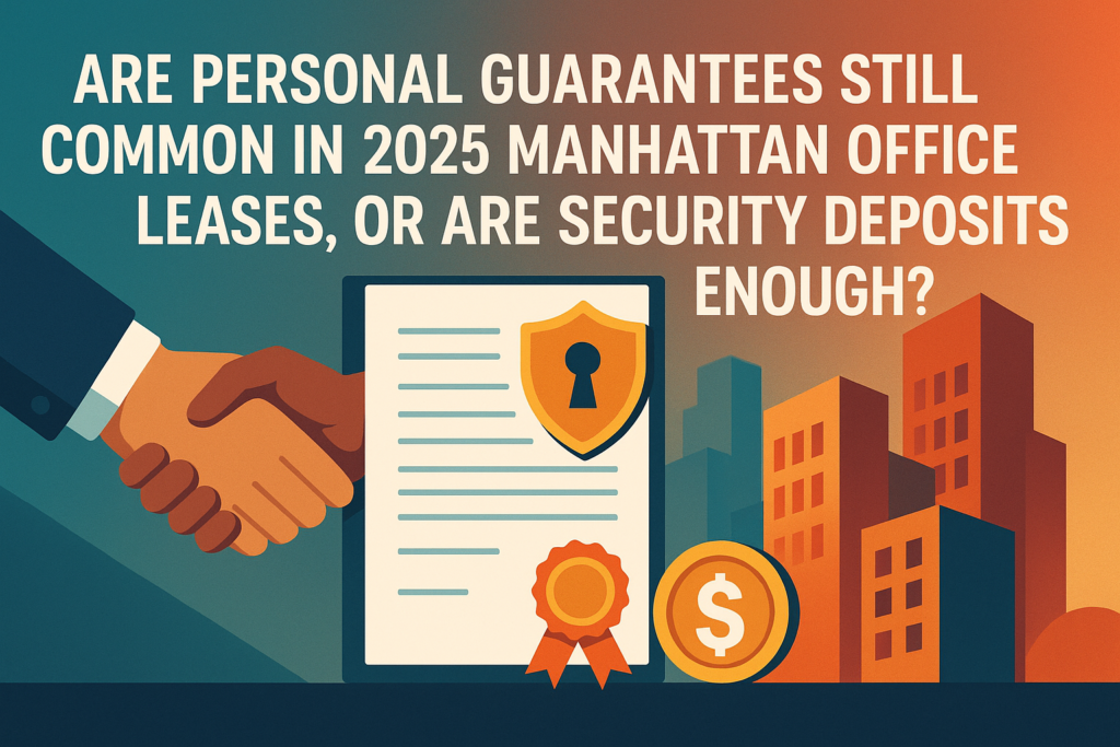 Are Personal Guarantees Still Common in 2025 Manhattan Office Leases, or Are Security Deposits Enough