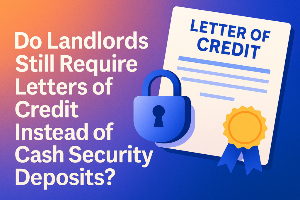 Do Landlords Still Require Letters of Credit Instead of Cash Security Deposits