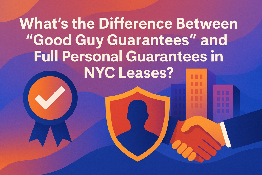 What’s the Difference Between Good Guy Guarantee and Full Personal Guarantee in NYC Leases