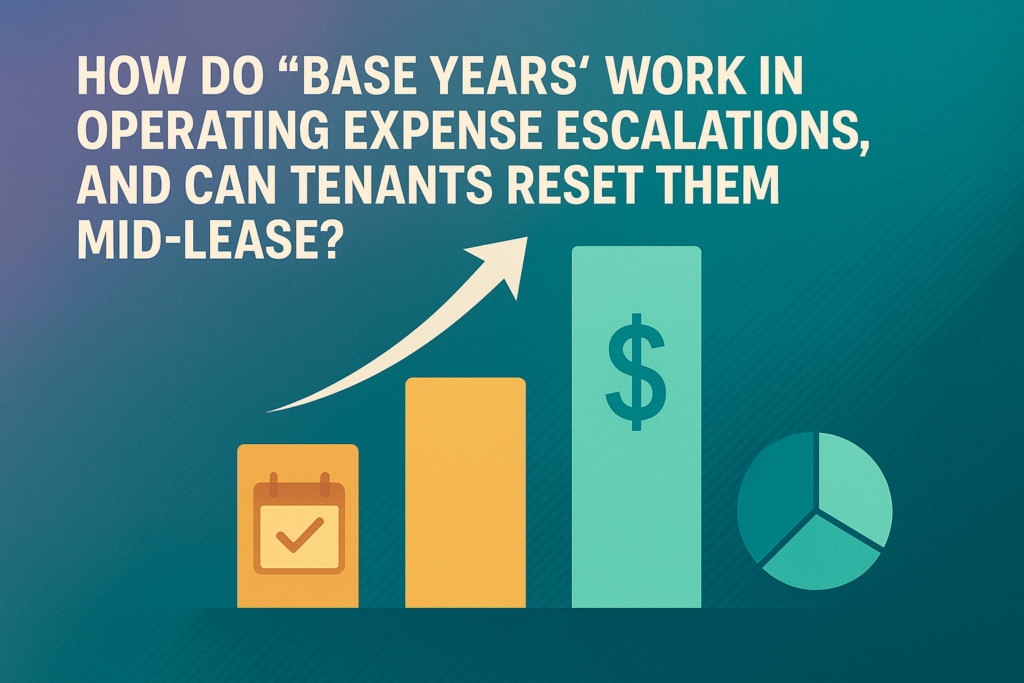 How Do “Base Years” Work in Operating Expense Escalations, and Can Tenants Reset Them Mid-Lease