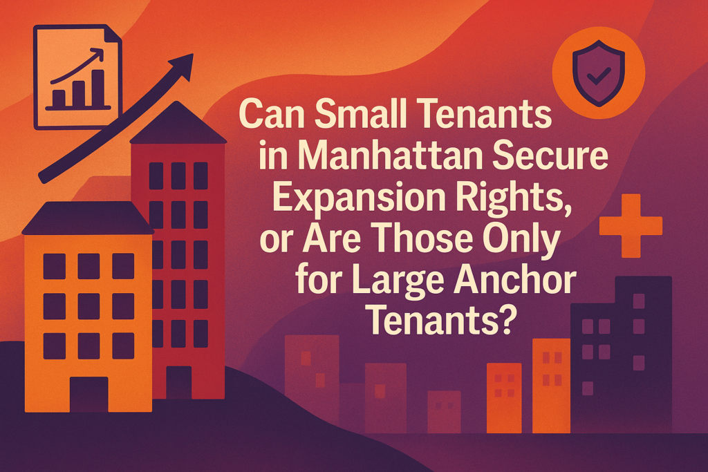 Can Small Tenants in Manhattan Secure Expansion Rights, or Are Those Only for Large Anchor Tenants