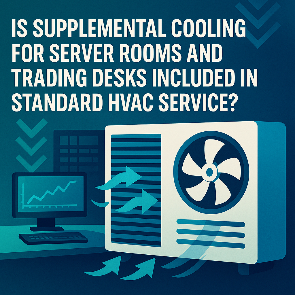Is Supplemental Cooling for Server Rooms and Trading Desks Included in Standard HVAC Service