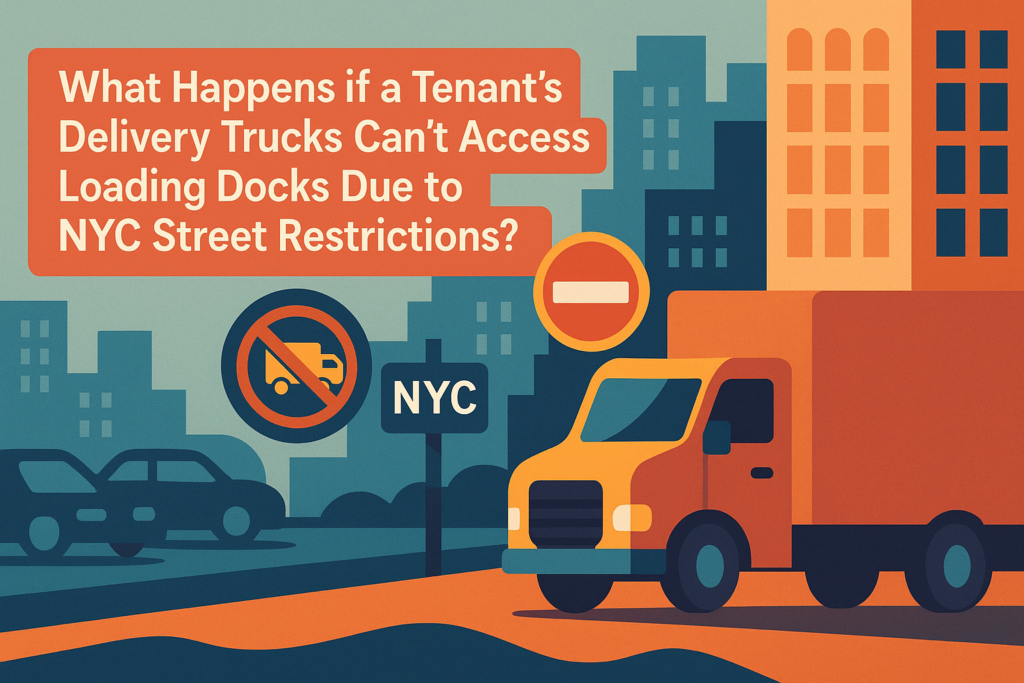 What Happens if a Tenant’s Delivery Trucks Can’t Access Loading Docks Due to NYC Street Restrictions