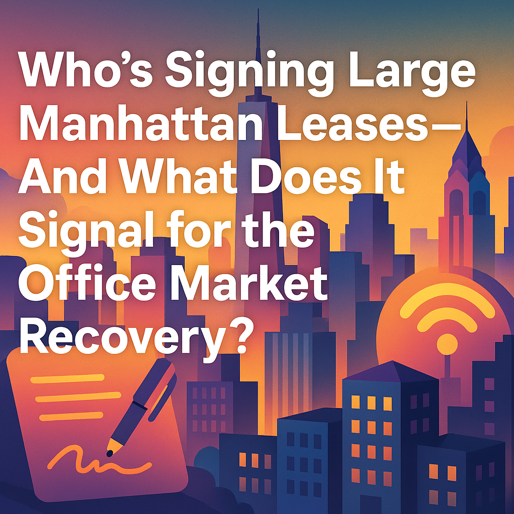 Who’s Signing Large Manhattan Leases—and What Does It Signal for the Office Market Recovery
