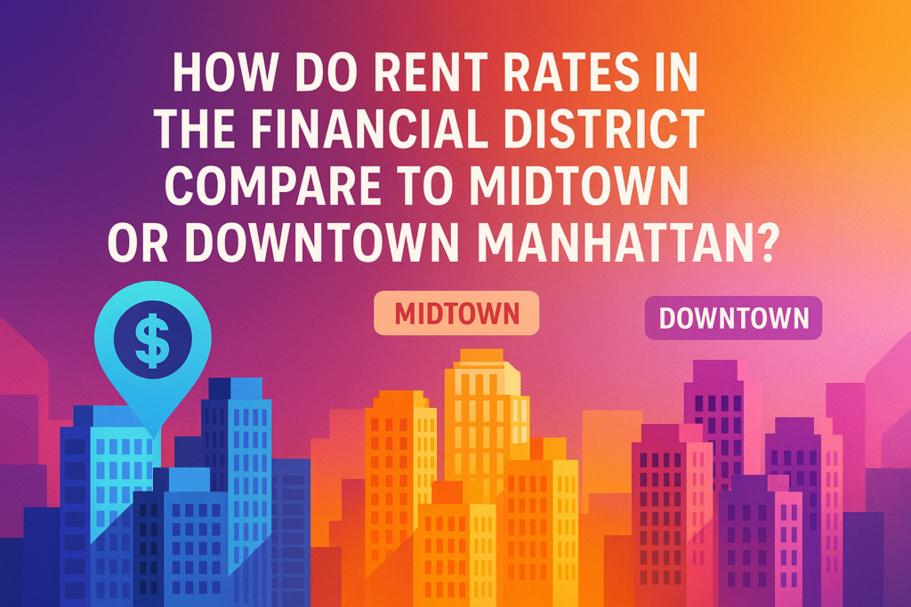 How Do Rent Rates in the Financial District Compare to Midtown or Downtown Manhattan
