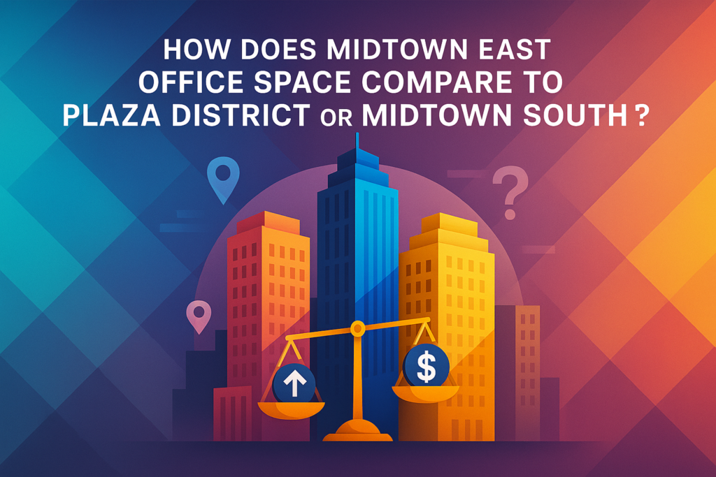 How Does Midtown East Office Space Compare to Plaza District or Midtown South