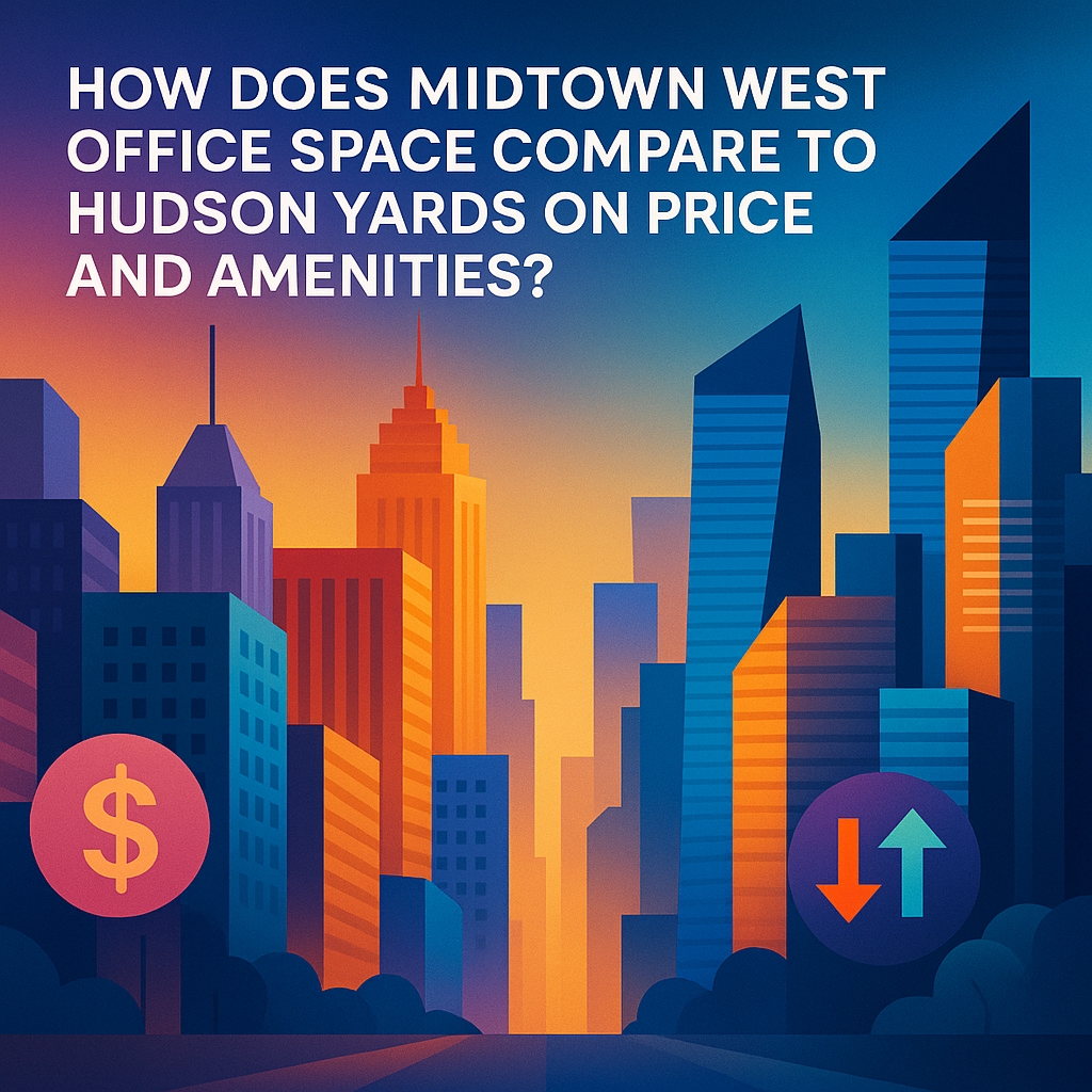 How Does Midtown West Office Space Compare to Hudson Yards on Price and Amenities