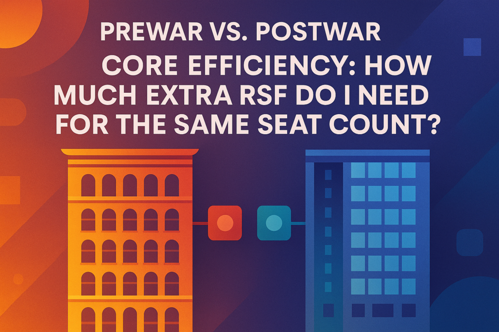 Prewar vs. Postwar Core Efficiency: How Much Extra RSF Do I Need for the Same Seat Count