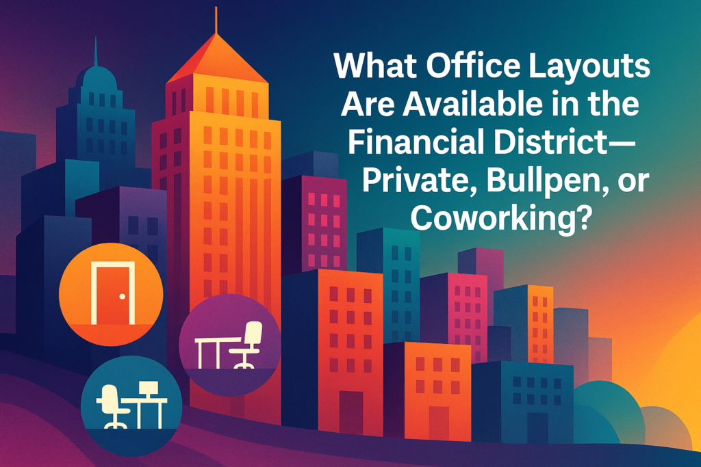 What Office Layouts Are Available in the Financial District — Private, Bullpen, or Coworking