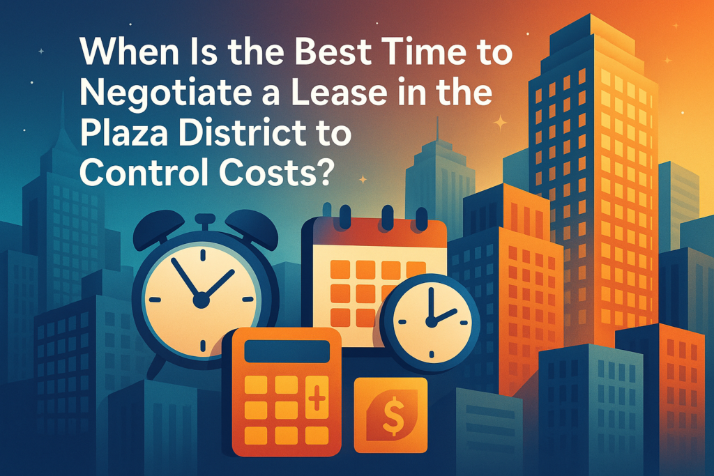 When Is the Best Time to Negotiate a Lease in the Plaza District to Control Costs