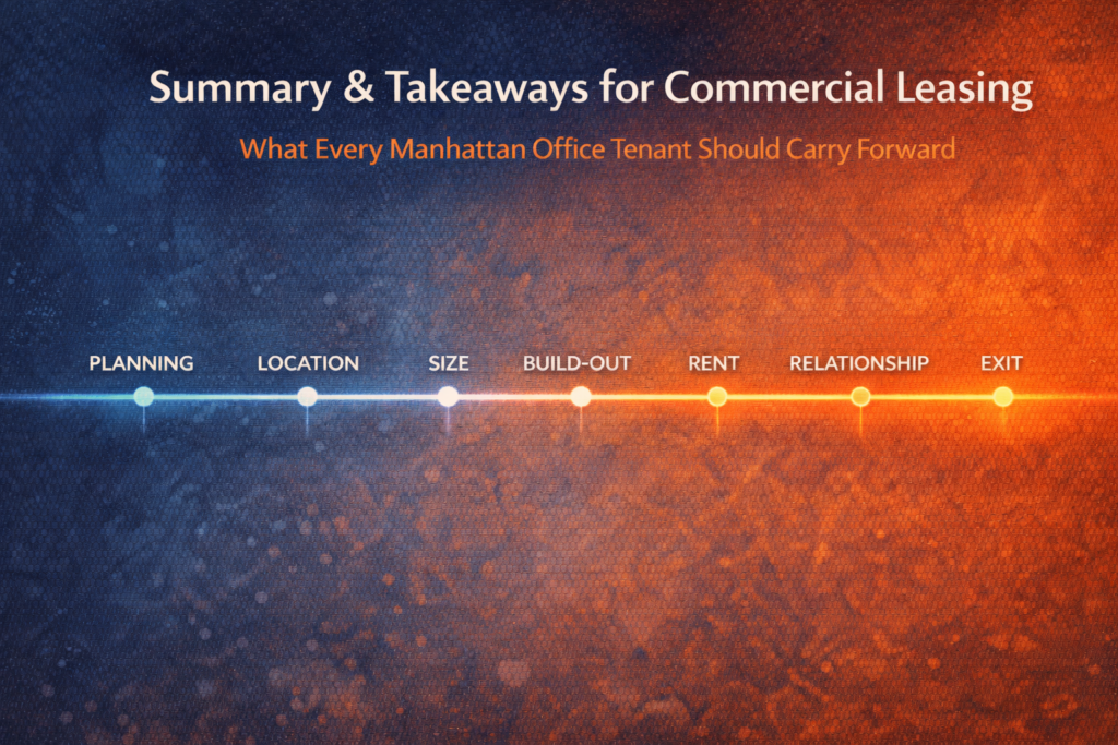 Summary & Takeaways for Commercial Leasing
