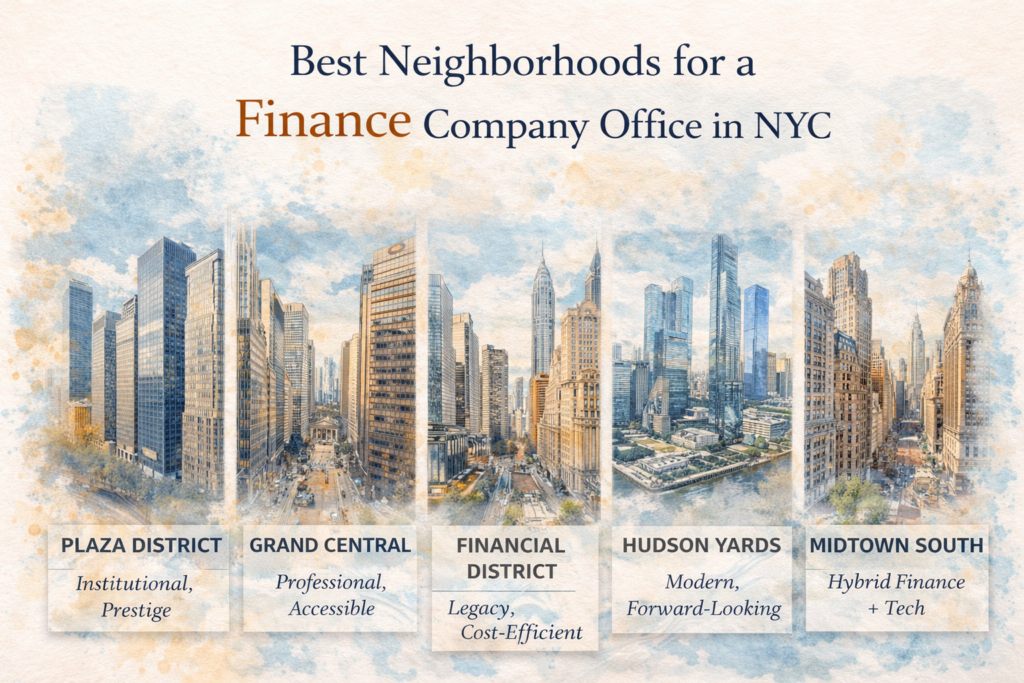 Best Neighborhoods for a Finance Company Office in NYC