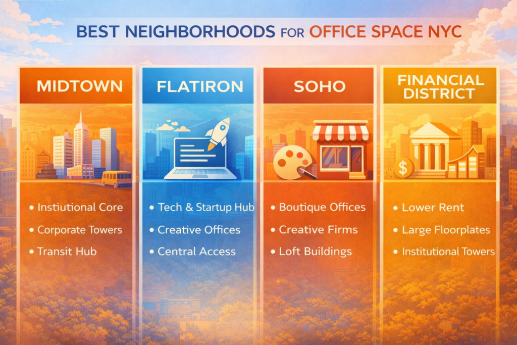 Best Neighborhoods for Office Space NYC
