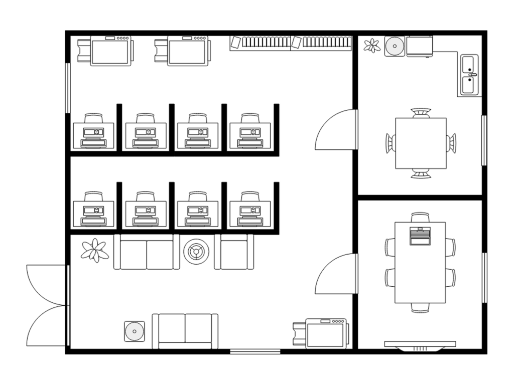 What Size Office Do I Need for 25 Employees - Floor Plan Example