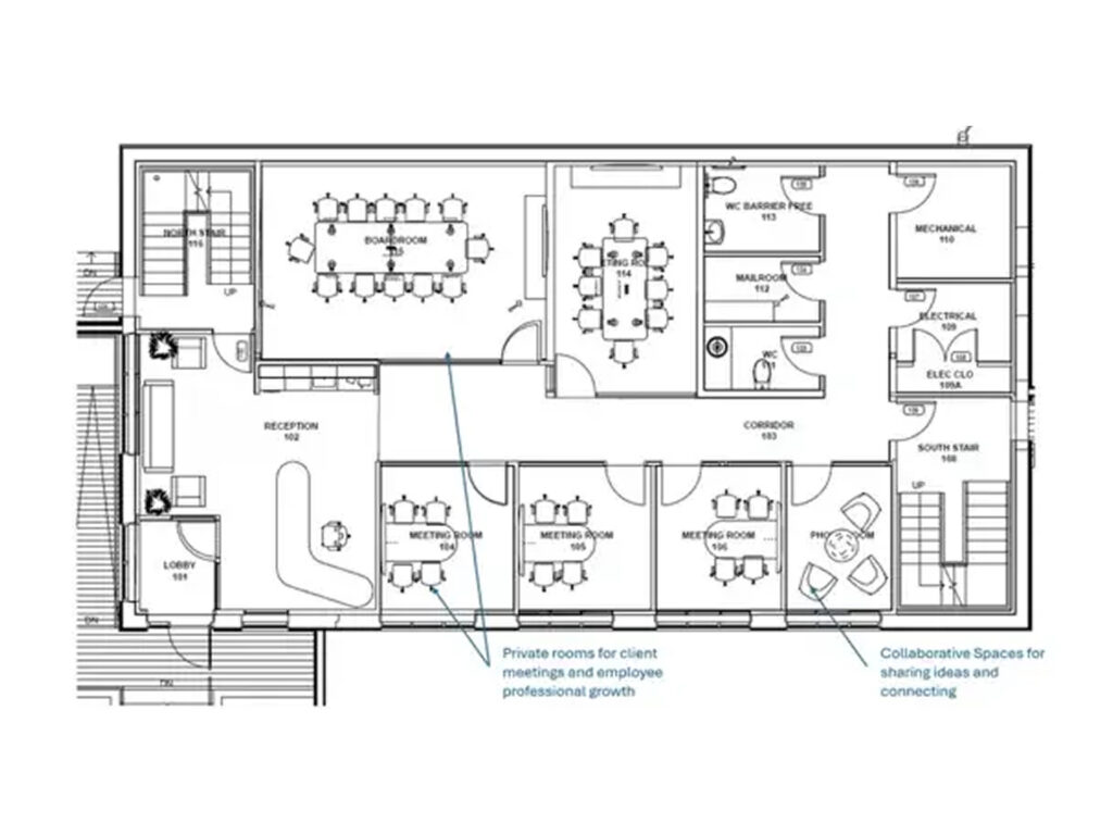 What Size Office Do I Need for 25 Employees - Floor Plan Example