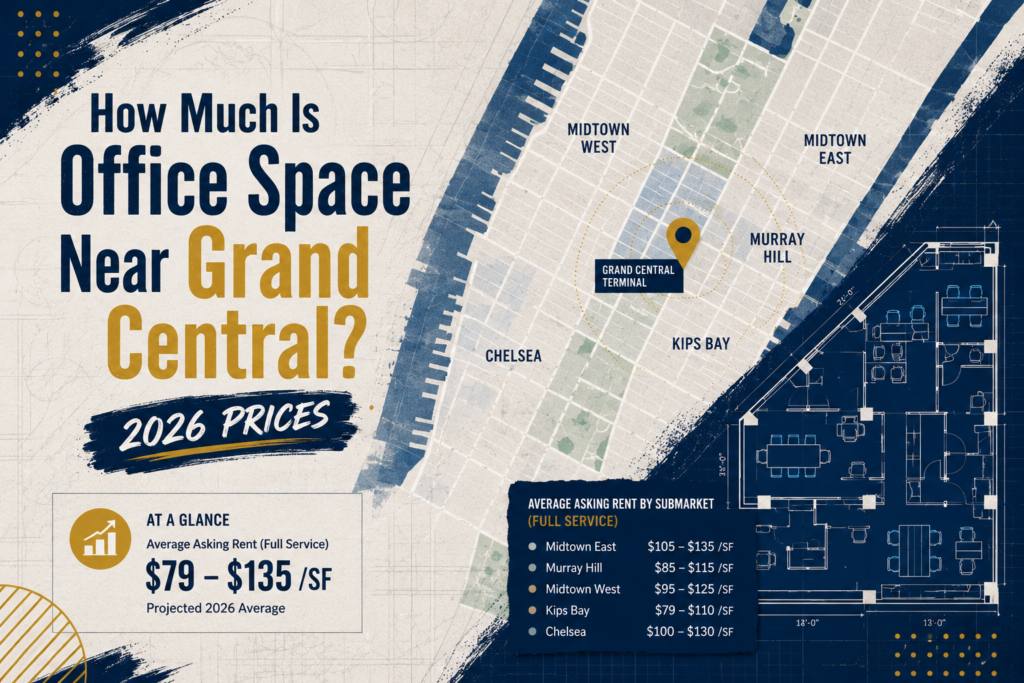 How Much Is Office Space Near Grand Central? 2026 Prices