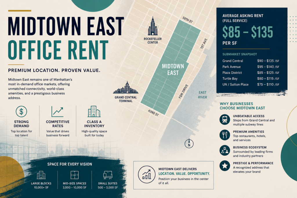 Midtown East Office Rent