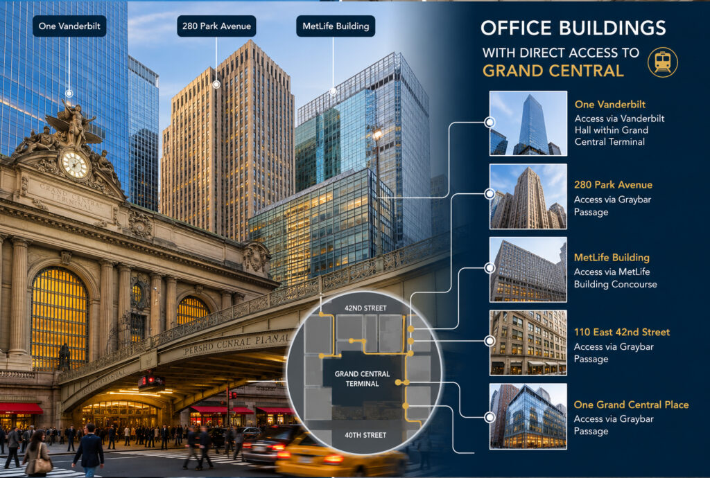 What Office Buildings Have Direct Access to Grand Central