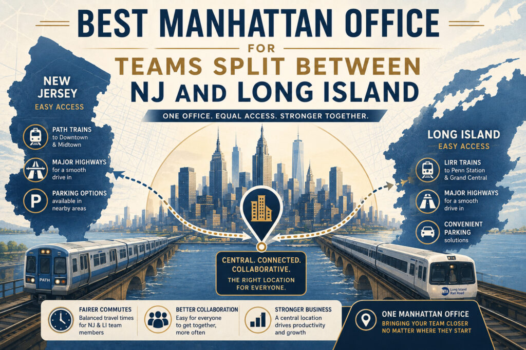Best Manhattan Office for Teams Split Between NJ and Long Island