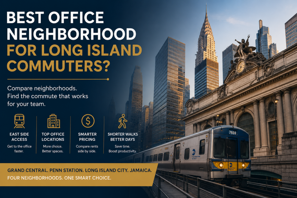 Best Office Neighborhood for Long Island Commuters