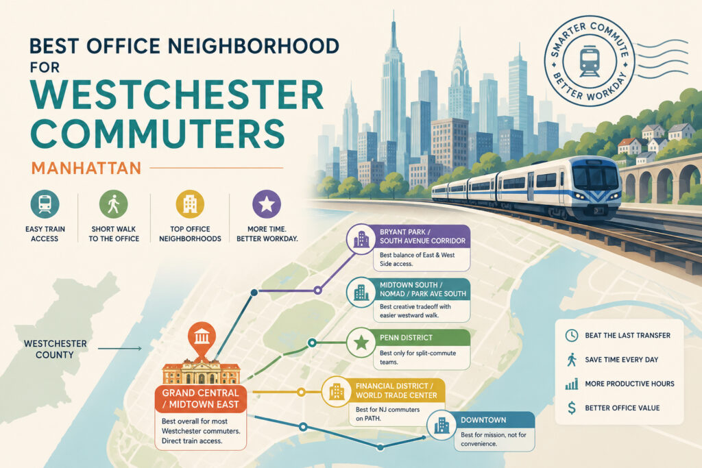 Best Office Neighborhood for Westchester Commuters Manhattan