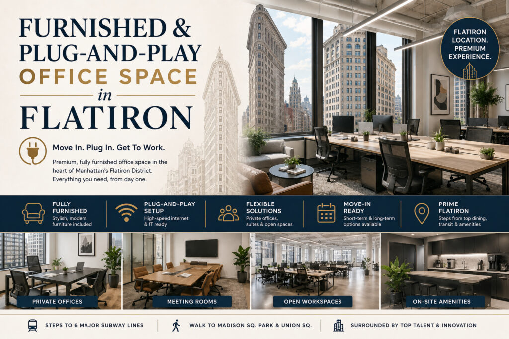 Furnished and Plug-and-Play Office Space in Flatiron
