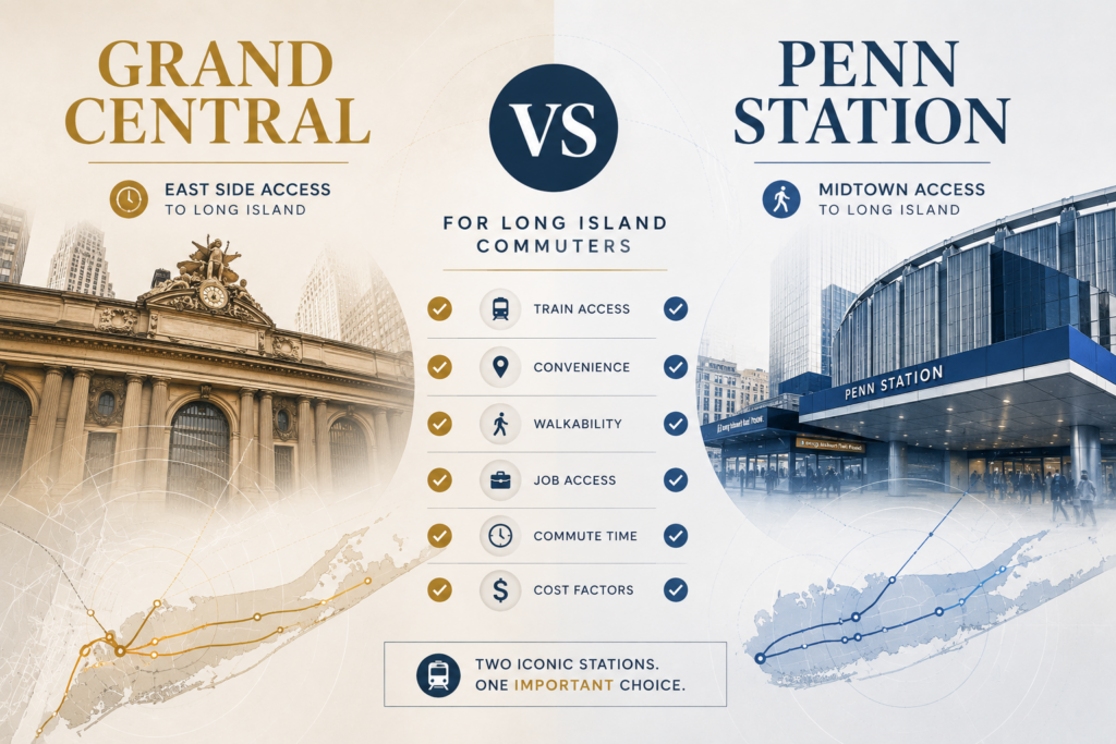 Grand Central vs Penn Station for Long Island Commuters