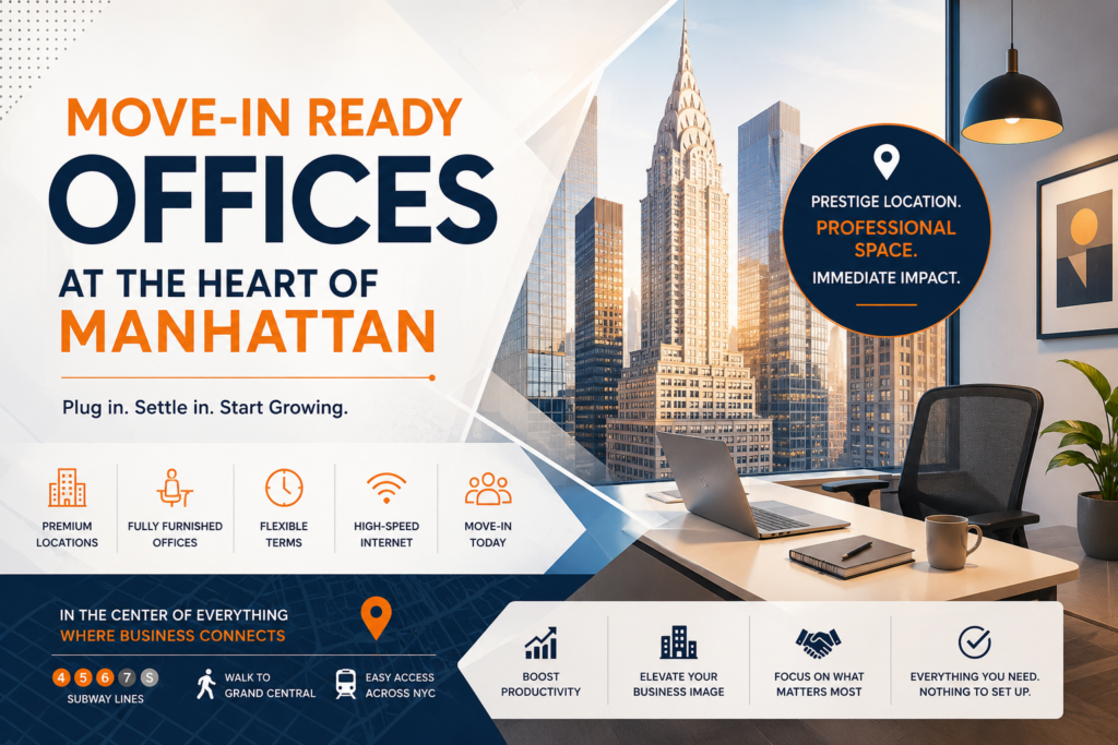 Move-In Ready Offices at the Heart of Manhattan