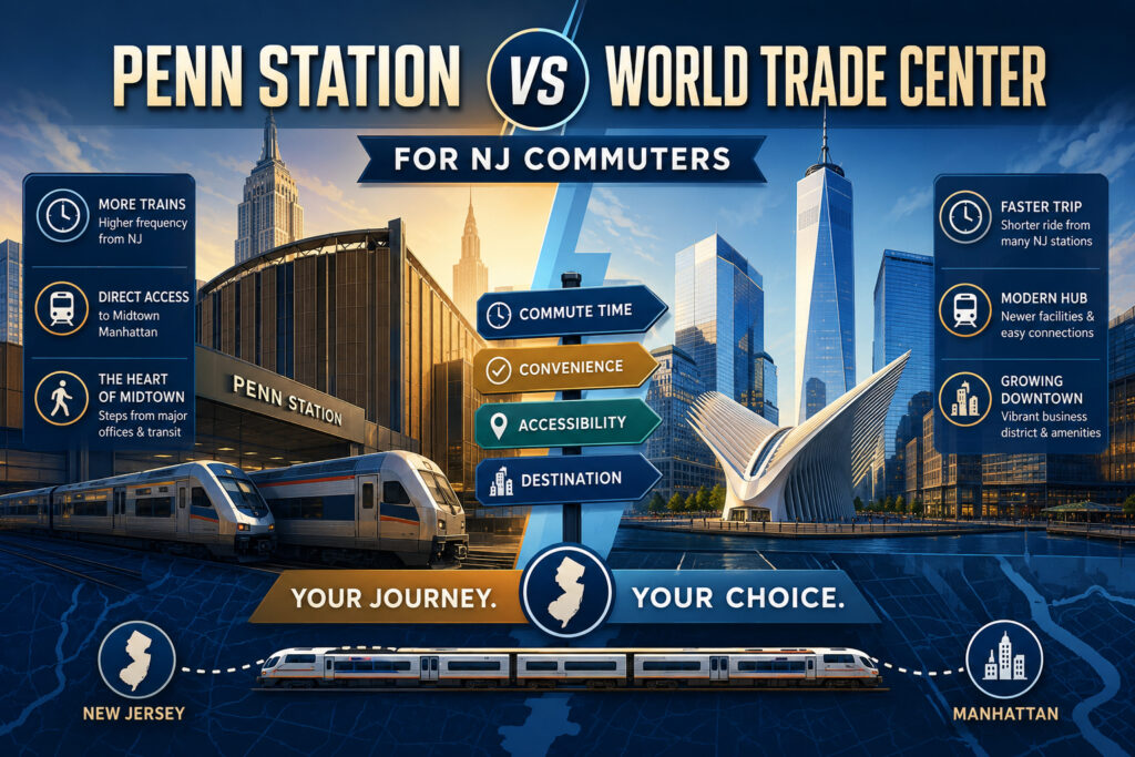 Penn Station vs World Trade Center for NJ Commuters