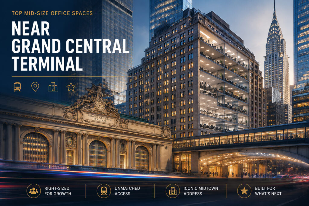 Top Mid-Size Office Spaces Near Grand Central Terminal