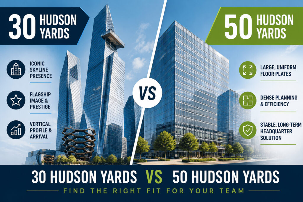 30 Hudson Yards vs 50 Hudson Yards Office Space