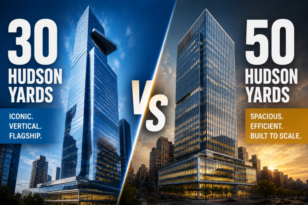 30 Hudson Yards vs 50 Hudson Yards Office Space