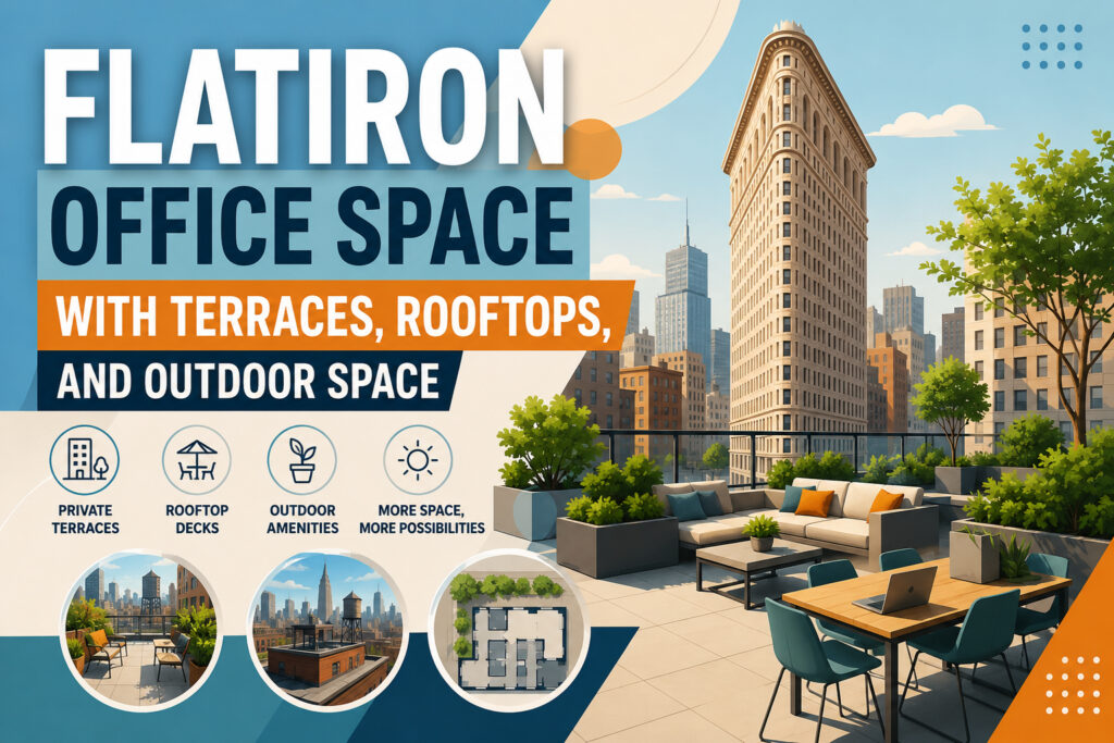 Flatiron Office Space with Terraces, Rooftops, and Outdoor Space