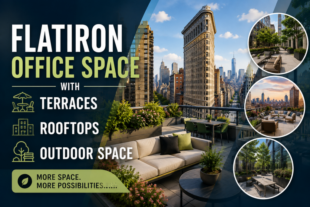 Flatiron Office Space with Terraces, Rooftops, and Outdoor Space