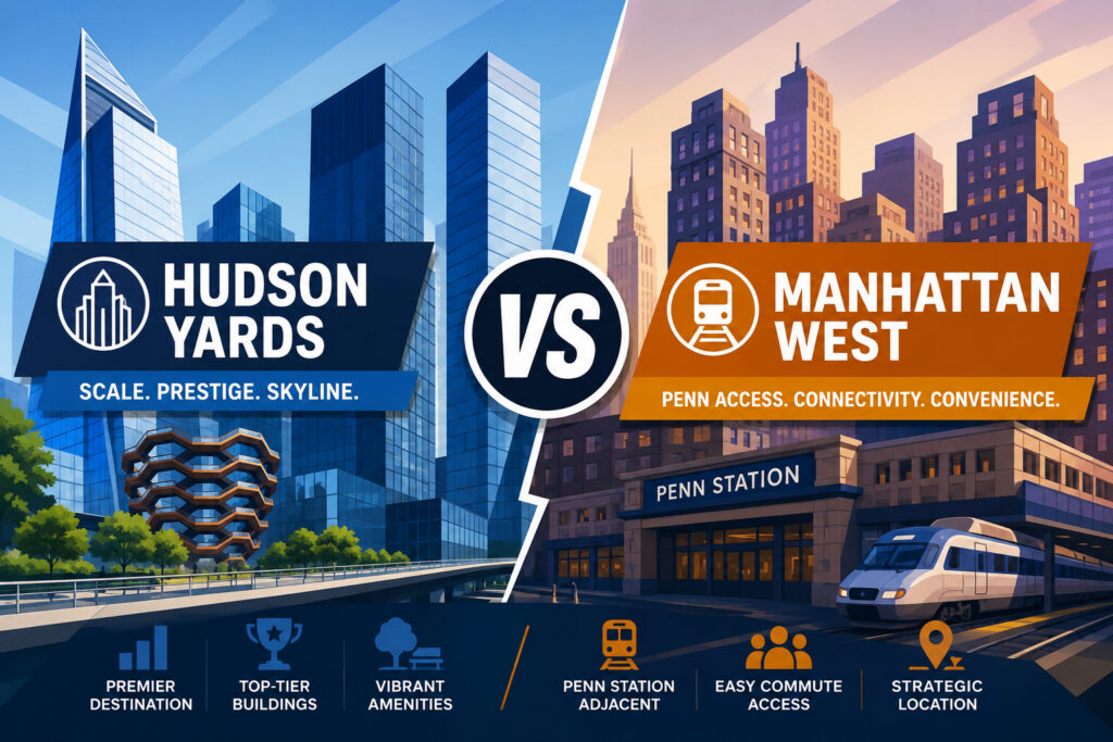 Hudson Yards vs Manhattan West Office Space