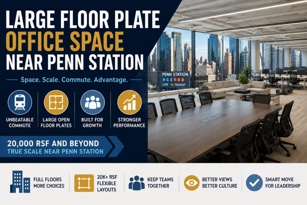 Large Floor Plate Office Space Near Penn Station