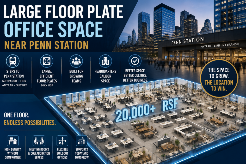 Large Floor Plate Office Space Near Penn Station
