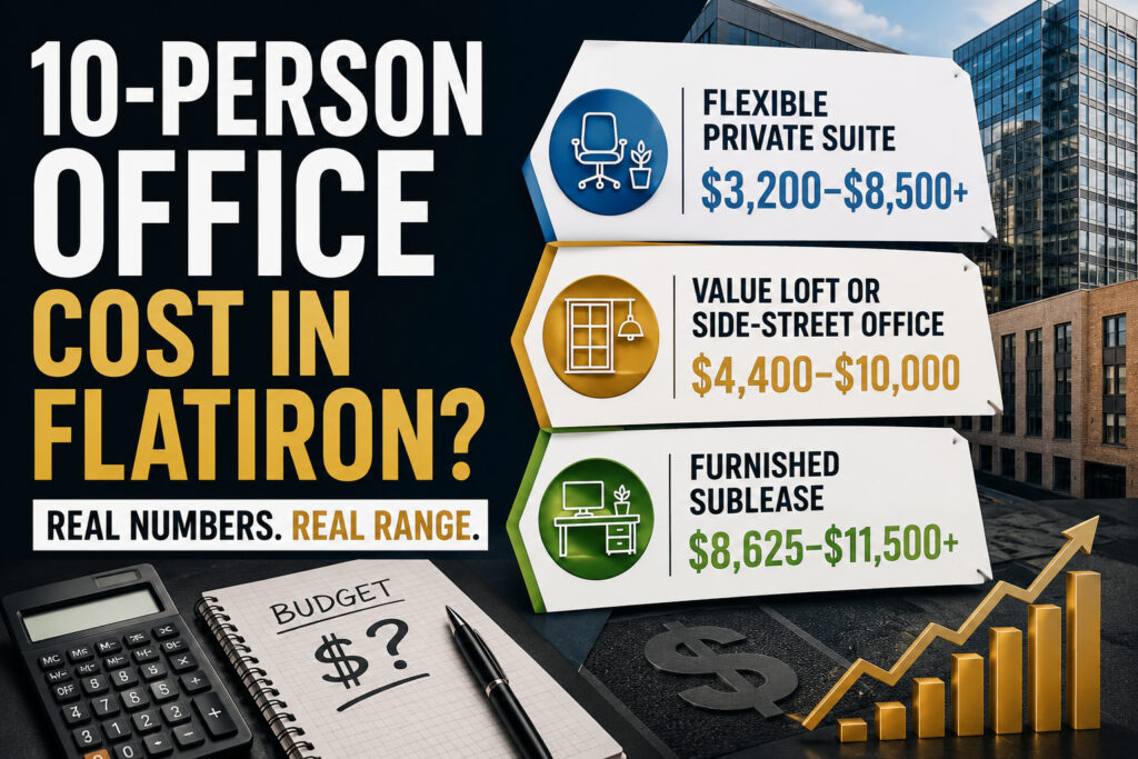 What Does a 10-Person Office Cost in Flatiron?
