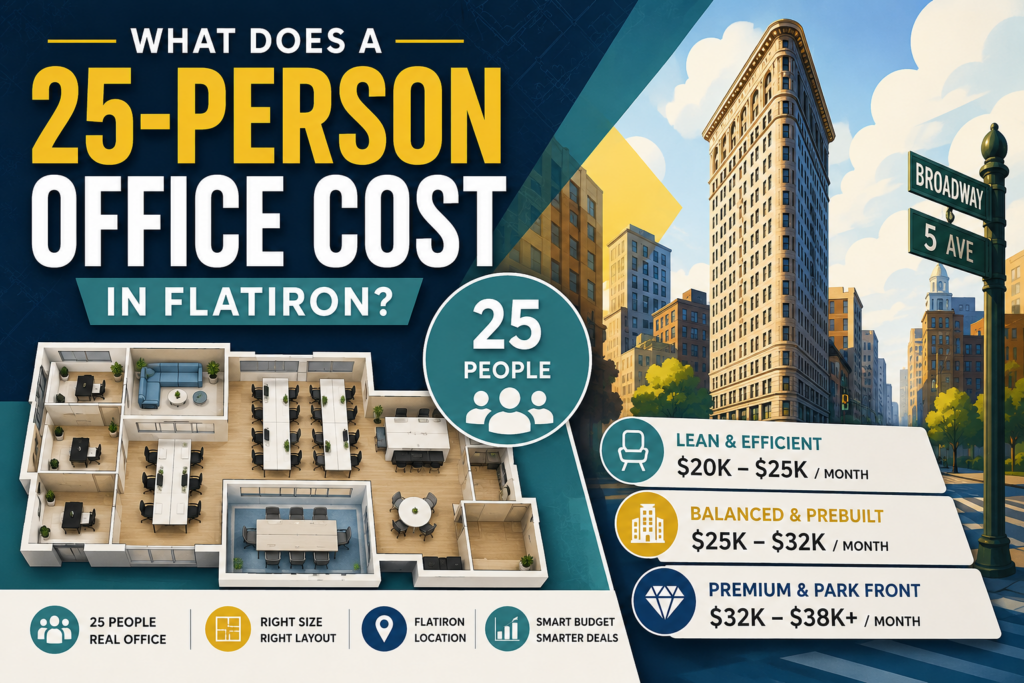 What Does a 25-Person Office Cost in Flatiron?