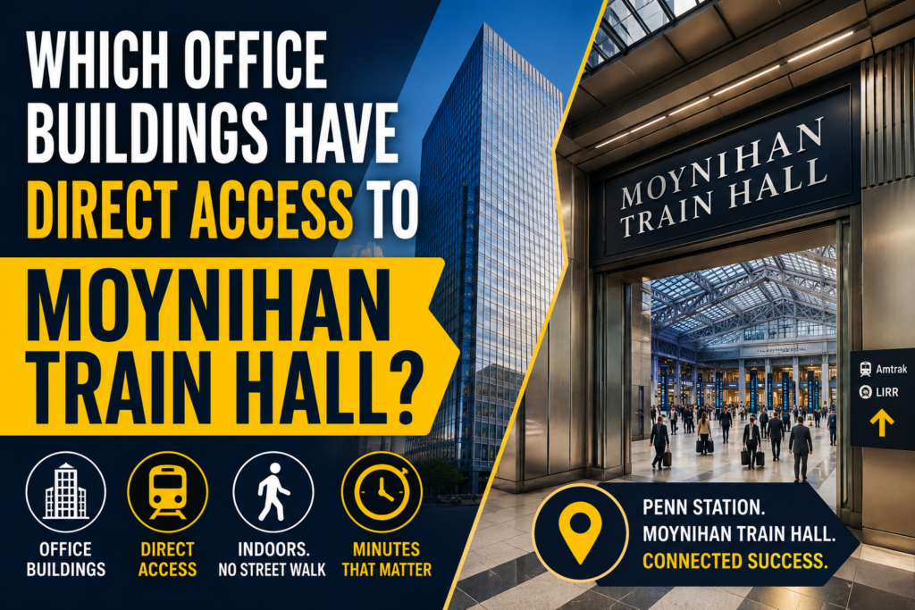 What Office Buildings Have Direct Access to Moynihan Train Hall?