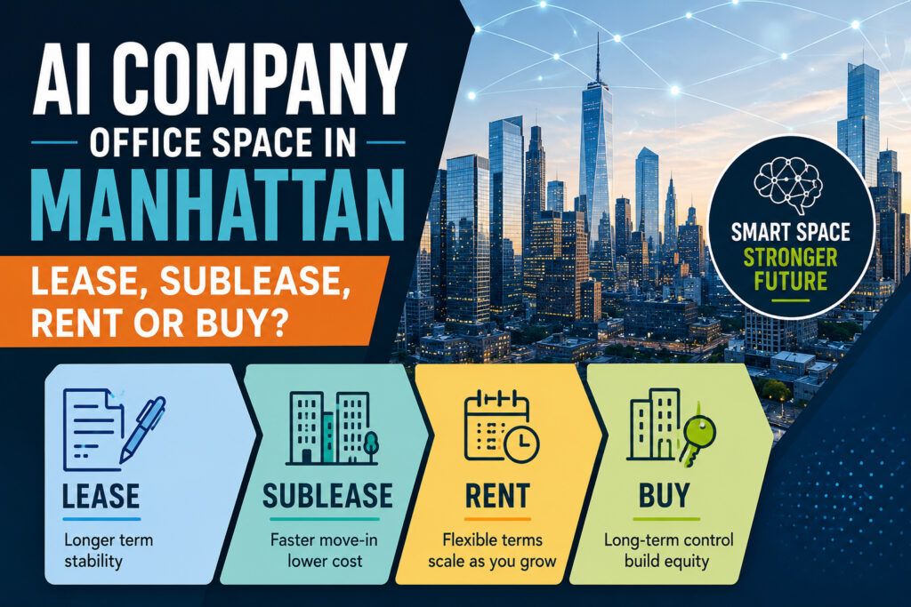 AI Company Office Space in Manhattan: Lease, Sublease, Rent or Buy